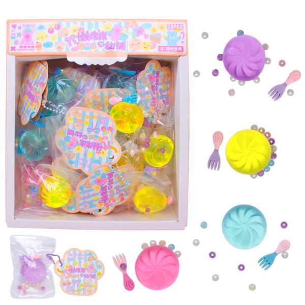 PLAYFUL STEAMED BUN SQUISHY SQUEEZE TOY (24 UNITS)