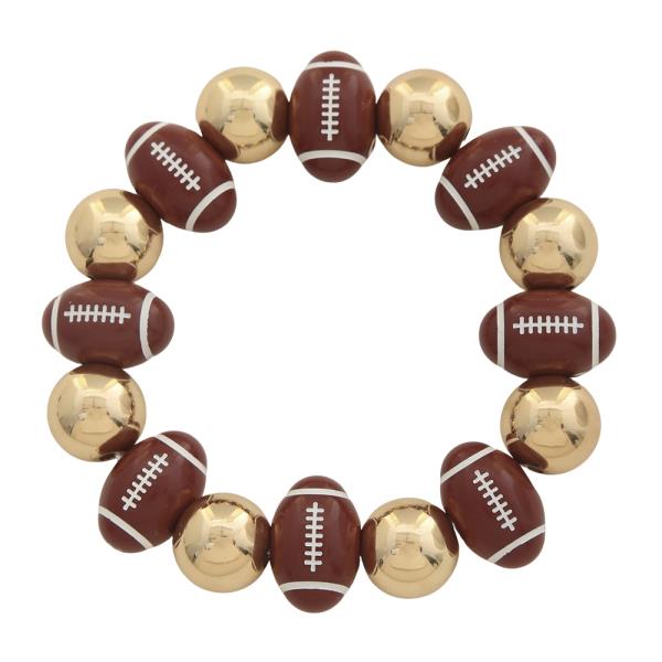 FOOTBALL BEADED BRACELET