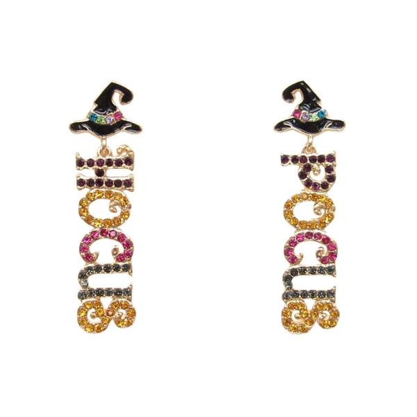 HALLOWEEN WITCH HAT HOCUS POCUS DROP EARRING