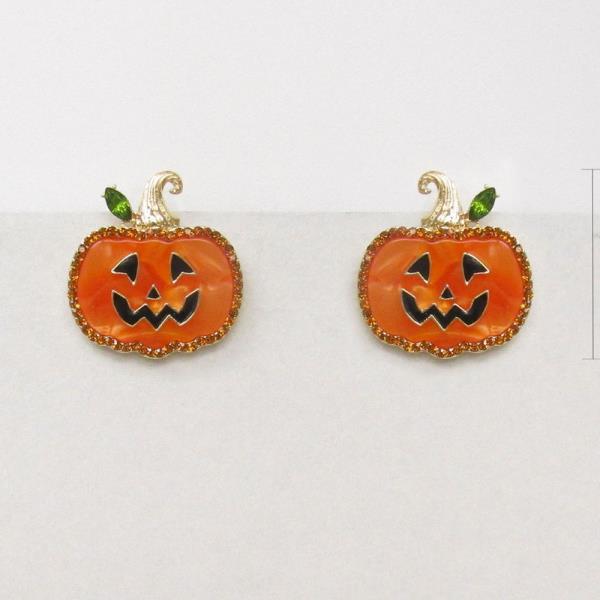 HALLOWEEN PUMPKIN STUD EARRING