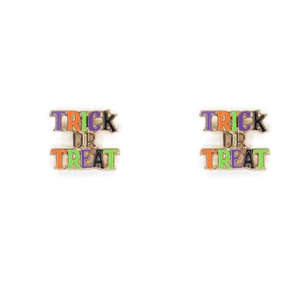 HALLOWEEN TRICK OR TREAT STUD EARRING