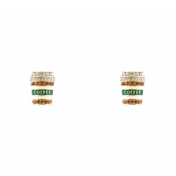 COFFEE CUP STUD EARRING