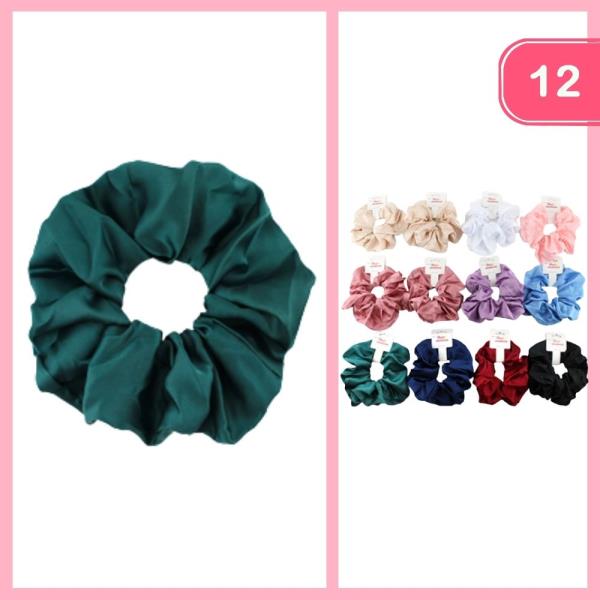 SILK LIKE HAIR SCRUNCHIE (12 UNITS)