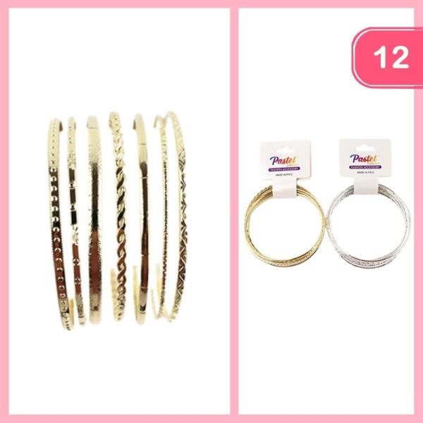 METAL  BANGLE BRACELET (12 UNITS)