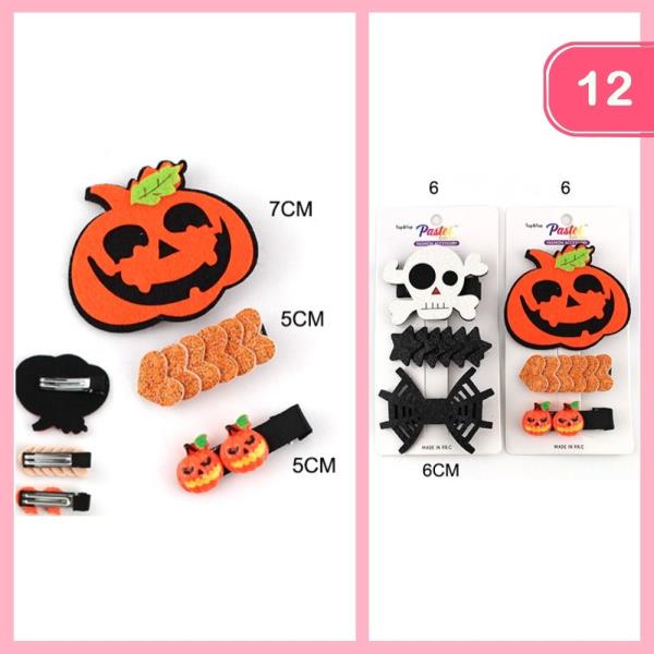 HALLOWEEN HAIR CLIPS (12 UNITS)