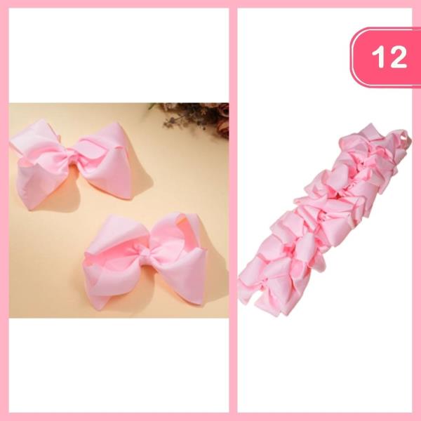 RIBBON HAIR BOW (12 UNITS)
