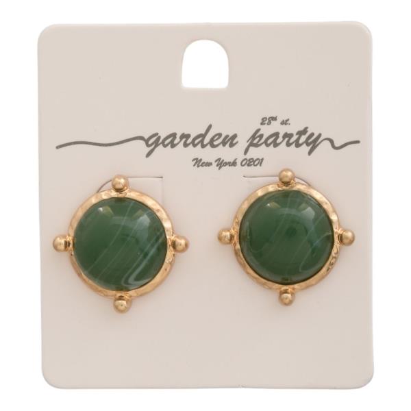 COLOR STONE STUD EARRING