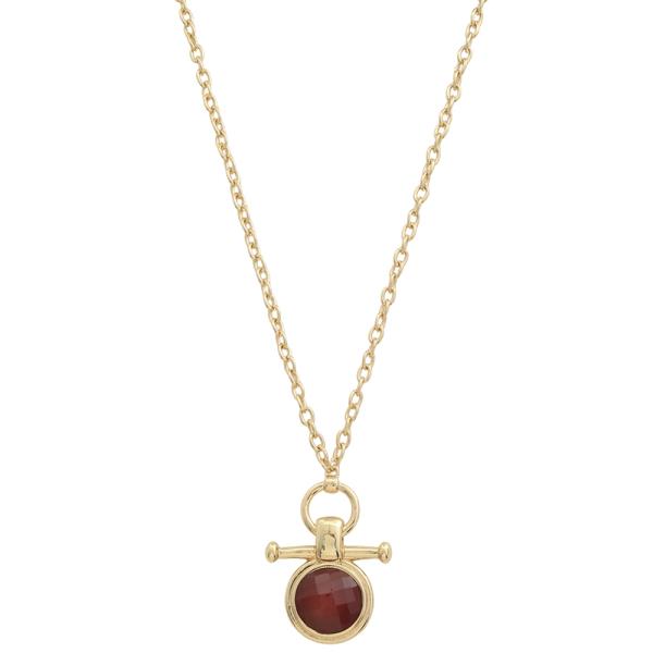 METAL EPOXY STONE NECKLACE