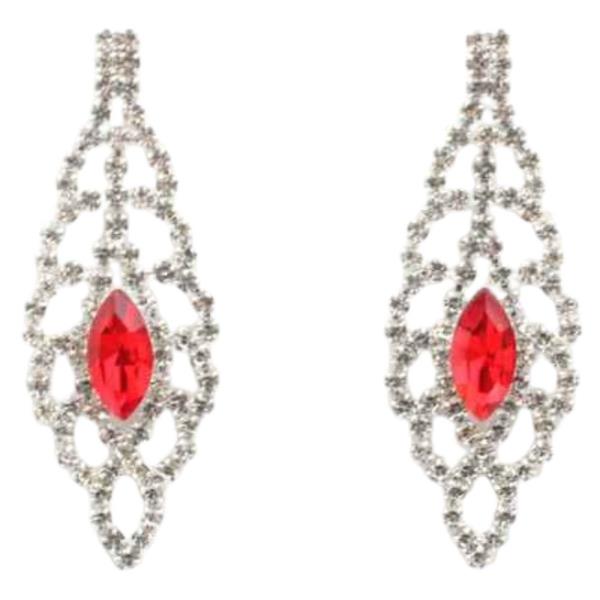 RHINESTONE MARQUISE STONE CHANDELIER DANGLE EARRING