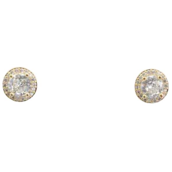 CZ ROUND STUD EARRING