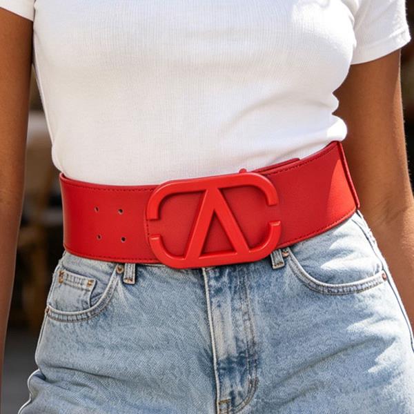 COLOR METAL BUCKLE ELASTIC BELT