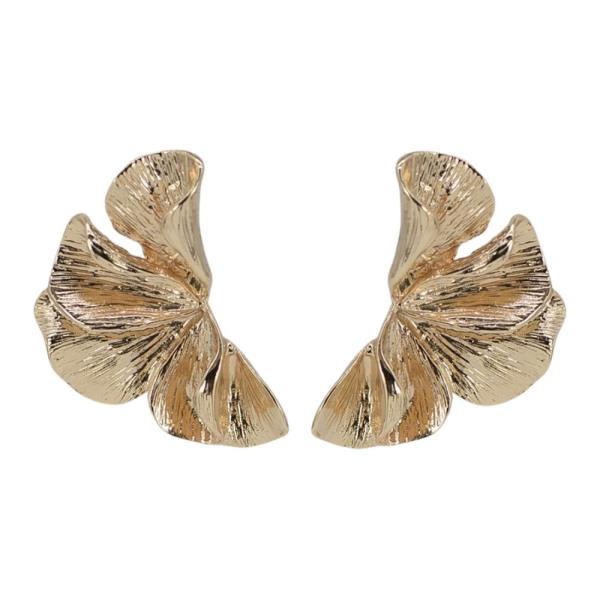 SCULPTURAL LEAF STUD EARRING