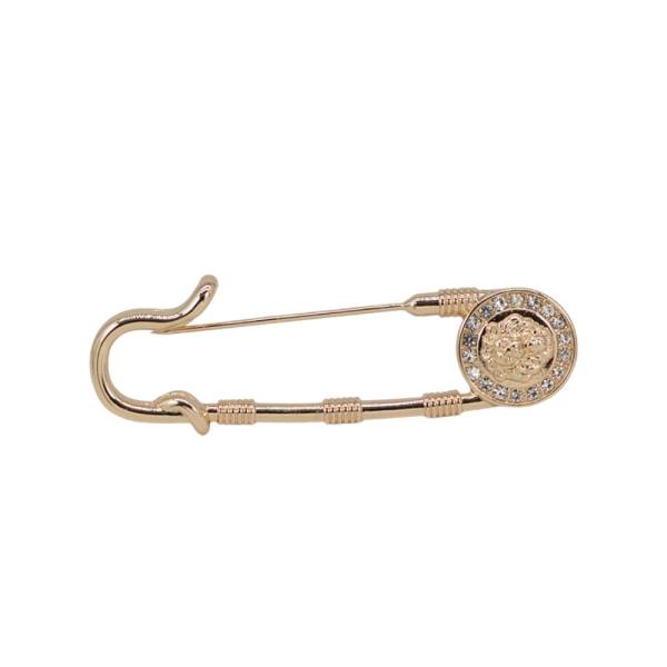 RHINESTONE SAFETY PIN BROOCH