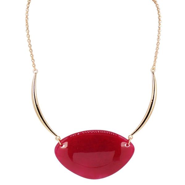 MARBLE RESIN PENDANT STATEMENT NECKLACE