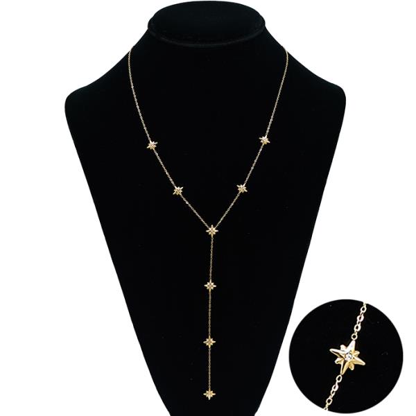 GOLD DIPPED Y NECKLACE