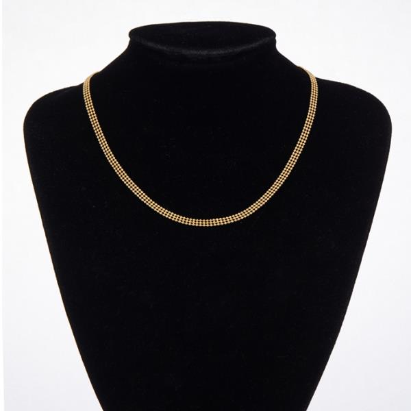 SECRET BOX  STAINLESS STEEL WIDE BALL CHAIN NECKLACE