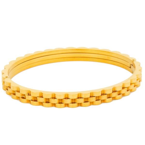 SECRET BOX STAINLESS STEEL ROLEX OPEN BANGLE
