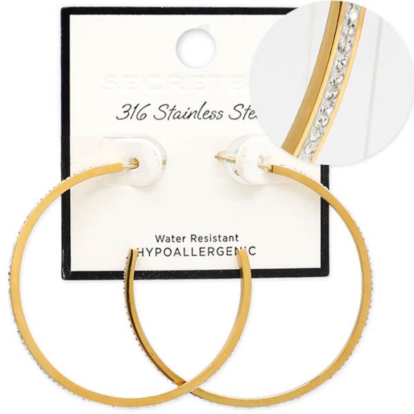 STAINLESS STEEL HOOP EARRING