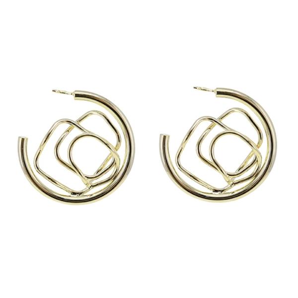 ABSTRACT WIRE HOOP EARRING