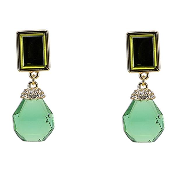 RHINESTONE GEOMETRIC DROP EARRING