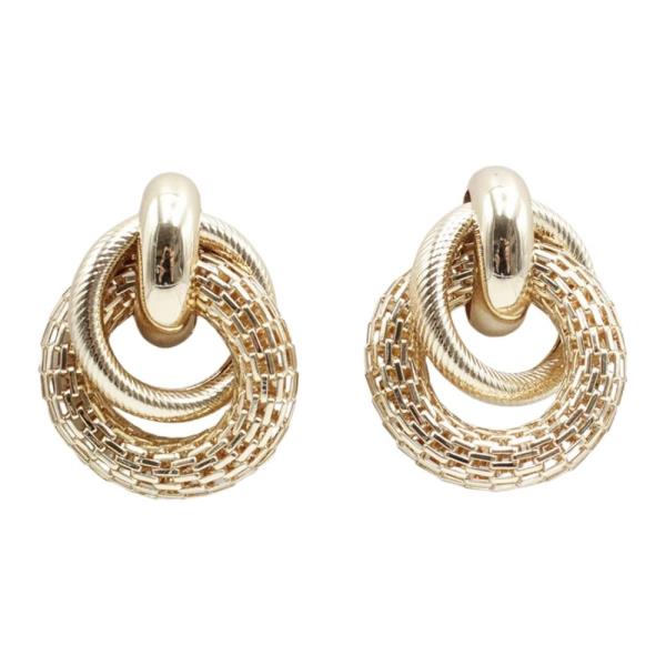 WOVEN CIRCLE DROP EARRING