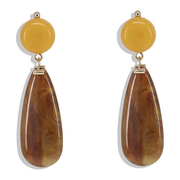 RESIN TEARDROP DANGLE EARRING