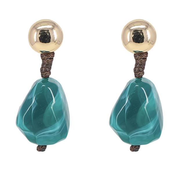 RESIN STONE DROP EARRING