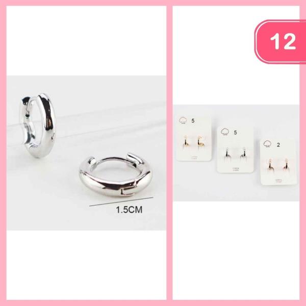 HUGGIE HOOP EARRING (12 UNITS)