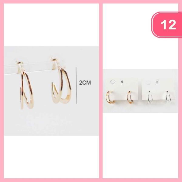 LAYERED HOOP EARRING (12 UNITS)