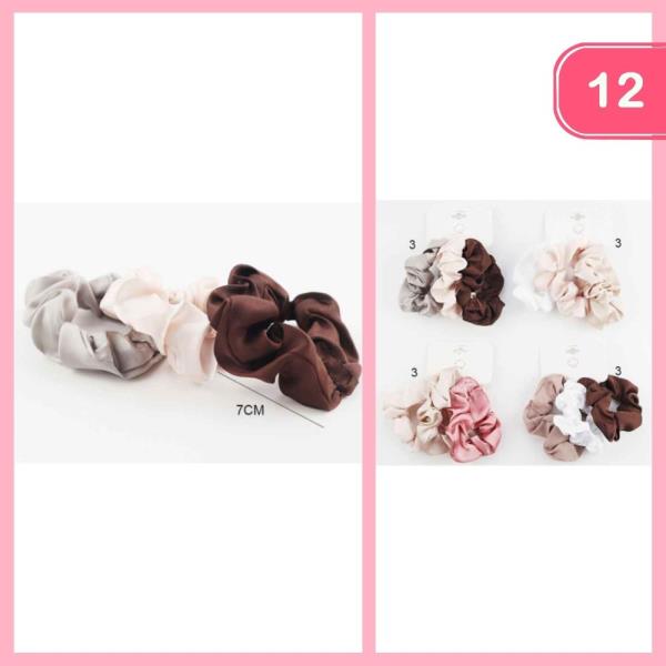 SILK LIKE HAIR SCRUNCHES (12 UNITS)