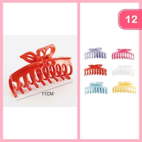 BIG BUTTERFLY HAIR CLAW CLIP (12 UNITS)