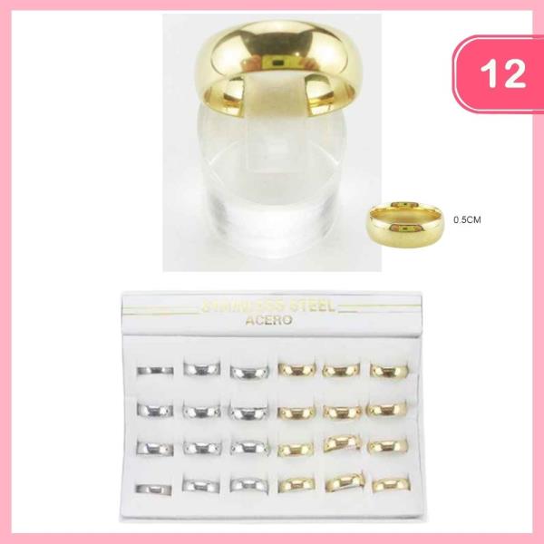 STAINLESS STEEL RING (12 UNITS)
