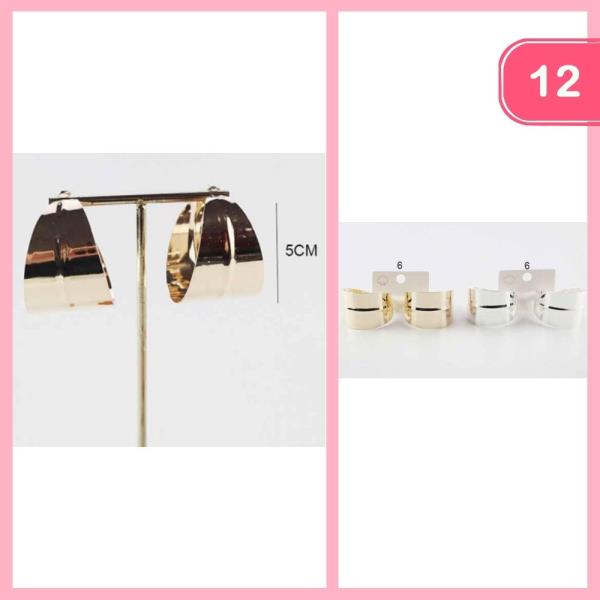MEATAL HOOP EARRING (12 UNITS)
