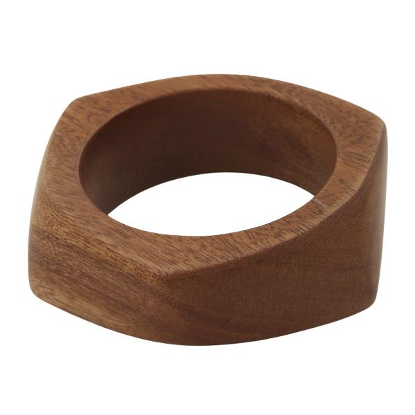 WOODEN GEOMETRIC BANGLE BRACELET