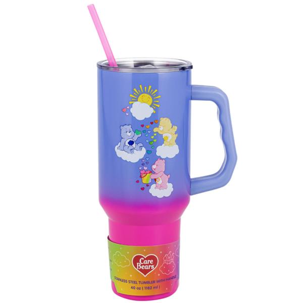 CARE BEARS STAINLESS STEEL TUMBLER W HANDLE