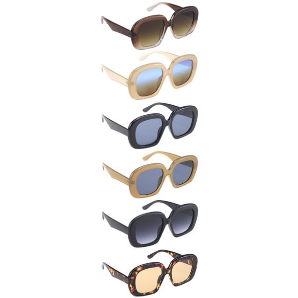 CHIC ROUND SQUARE SUNGLASSES 1DZ