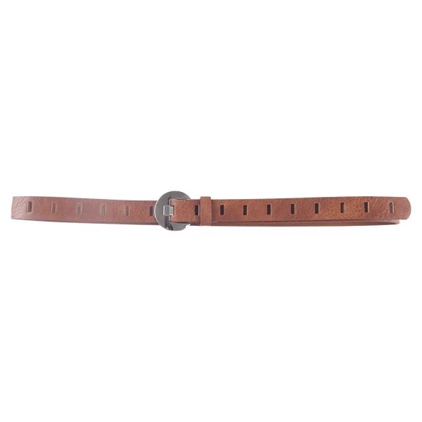 THIN ROUND METAL BUCKLE BELT