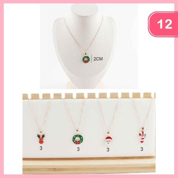 CHRISTMAS PENDANT NECKLACE (12 UNITS)
