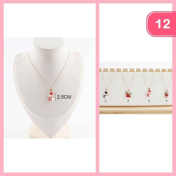 CHRISTMAS PENDANT NECKLACE (12 UNITS)