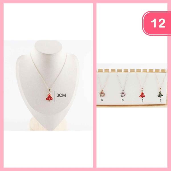 CHRISTMAS PENDANT NECKLACE (12 UNITS)