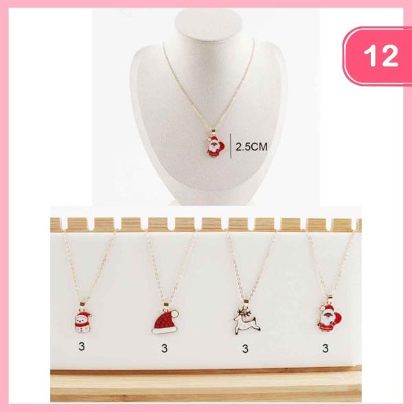 CHRISTMAS PENDANT NECKLACE (12 UNITS)