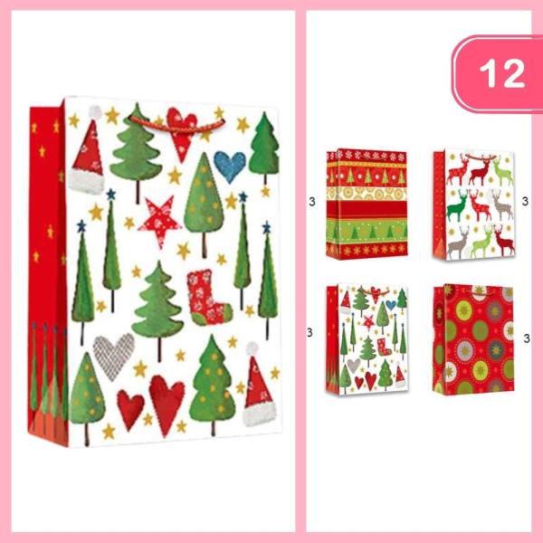 CHRISTMAS GIFT BAGS (12 UNITS)