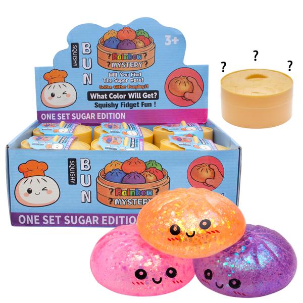 SUGAR KNEAD DOUGH GLITTER DUMPLING SQUISHY (12 UNITS)
