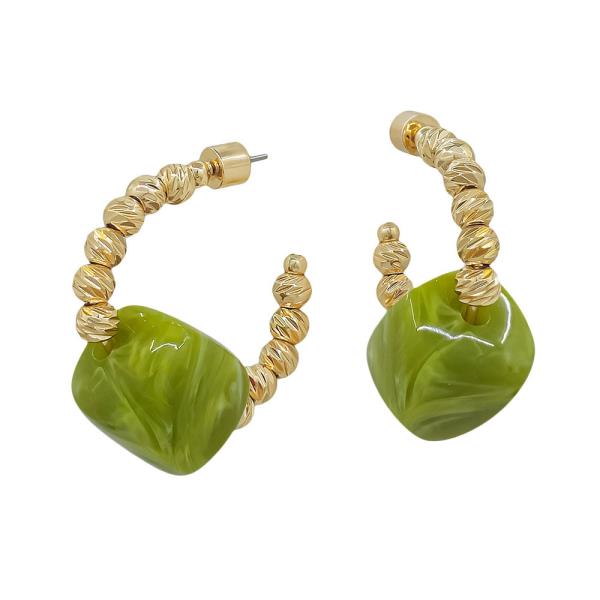1.2" 4MM TEXTURED METAL CCB BALL 16MM RESIN BEADS AC HOOP