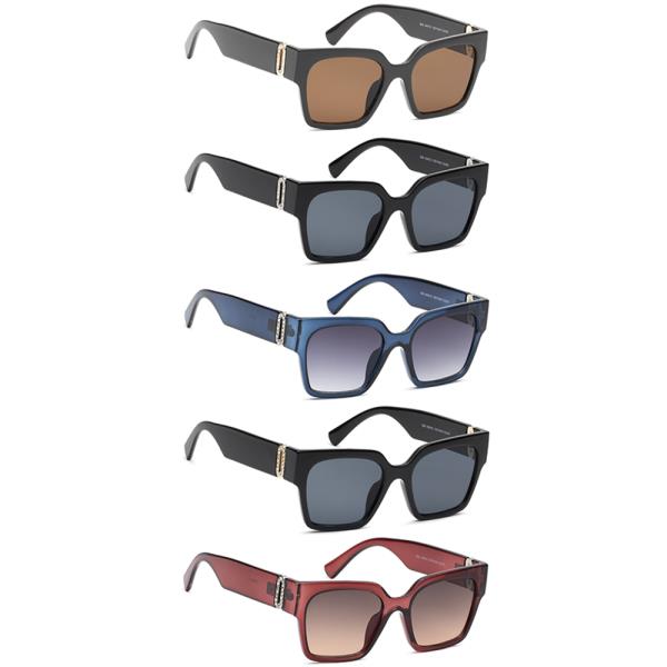 STYLISH SQUARE RHINESTONE SUNGLASSES 1DZ