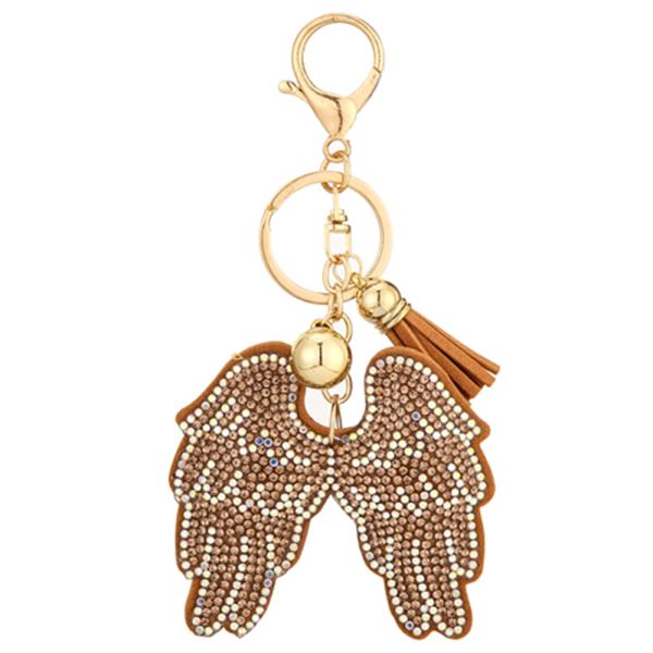 ANGEL WING RHINESTONE KEYCHAIN