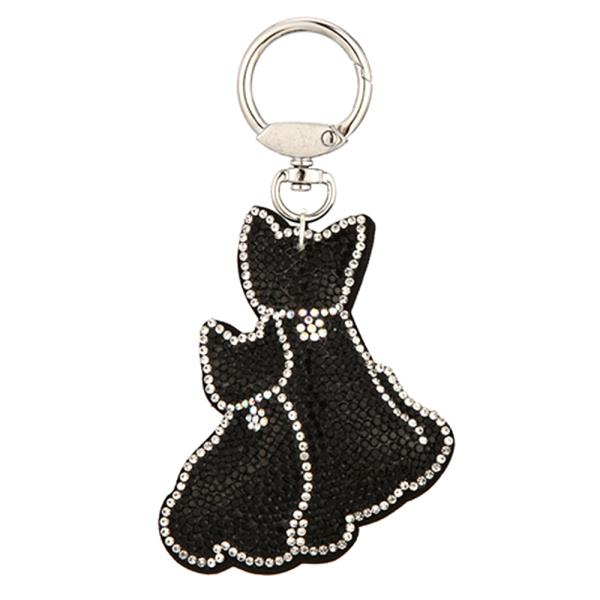 CAT RHINESTONE KEYCHAIN
