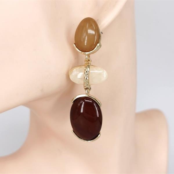MULTI STONE LINEAR DROP EARRING