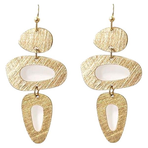 GEOMETRIC METAL LINEAR DROP EARRING