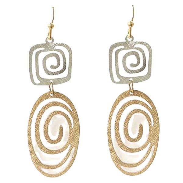 ABSTRACT SWIRL DROP EARRING